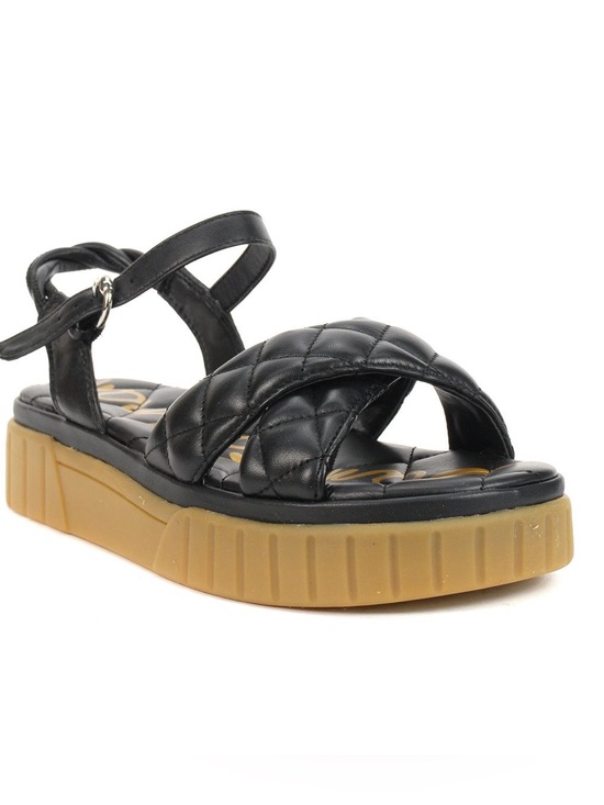 Sam Edelman Shoes - Sam Edelman Gavril Black Quilted Platform Sandals Sz 9